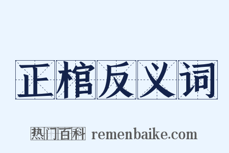 正棺反义词是什么意思的图片